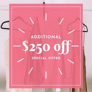 Take $250 off your order CLEARANCE CLEARANCE CLEARANCE